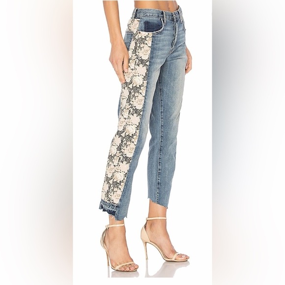 Current/Elliott The uneven original straight floral jeans - Picture 2 of 11